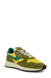 Autry Reelwind Low Suede, Leather And Shell Sneakers In Hair/nylon Moss/amazon