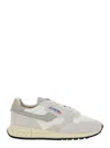 Autry Grey Leather And Fabric Sneakers In Grey