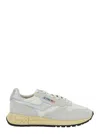 Autry 'reelwind' Grey Low Top Sneakers With Logo Patch On Tongue And Side