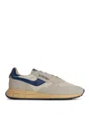 Autry 'reelwind Super Vintage' Grey Sneakers With Logo Patch On The Tongue And Contrasting Heel In Grey