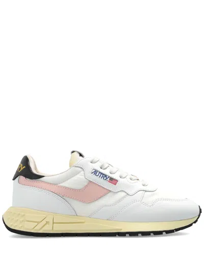 Autry Reelwind Lace-up Leather Sneakers In White