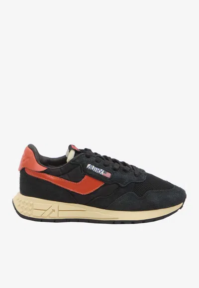 Autry Reelwind Lace-up Sneakers In Black