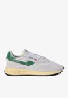 Autry Reelwind Super Vintage Grey Sneakers With Logo Patch On The Tongue And Contrasting Heel In Fabric An In Gray
