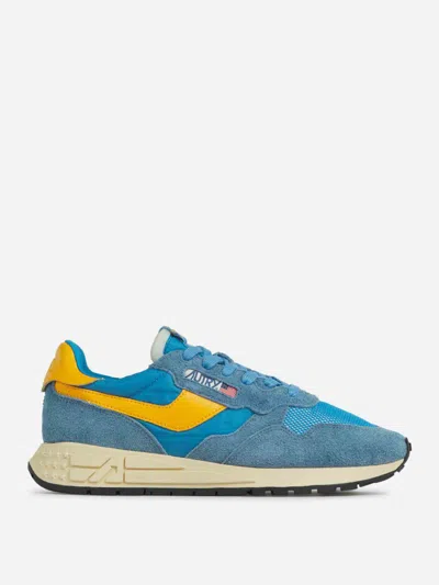 Autry Reelwind Leather Sneakers In Blue