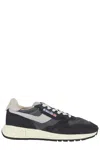 Autry Reelwind Low Suede And Shell Sneakers In Black
