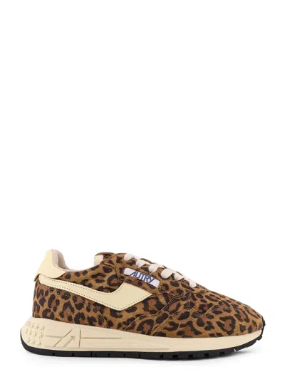 Autry Reelwind Low Sneakers In Leopard Suede And Rutaa Leather Shoes In Multi