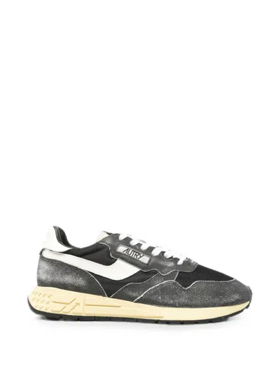 Autry Low-top Sneakers With Nylon And Suede Cow Leather Composition In Black