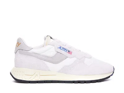 Autry Trainers Reelwind Low In Nylon E Suede In White