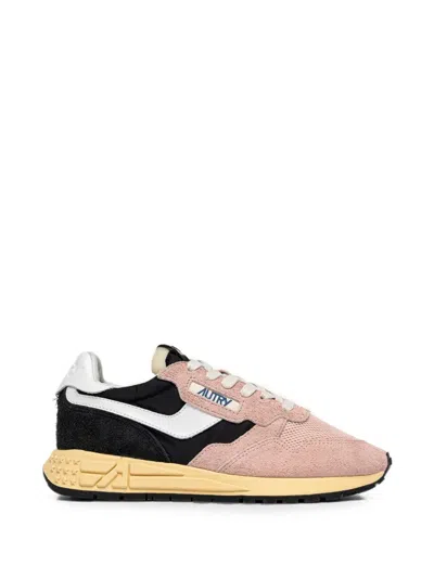 Autry Reelwind Low Lace-up Sneakers In Pink