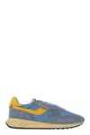 Autry Reelwind Nylon And Suede Low-profile Sneakers In Blue
