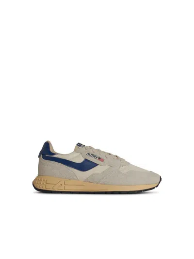 Autry Reelwind Low Leather Sneakers In Grey