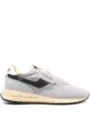 Autry Gray Suede And Nylon Reelwind Low Sneakers And Space In Silver