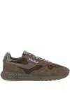 Autry 'reelwind' Brown Low Top Sneakers With Logo Patch Ontongue And Side