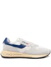 Autry 'reelwind Super Vintage' Grey Sneakers With Logo Patch On The Tongue And Contrasting Heel In White