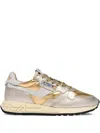 Autry Reelwind Metallic Retro Trainer Sneakers In Silver