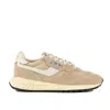Autry Reelwind Low Nylon And Leather Craquele Pepper And White Sneakers