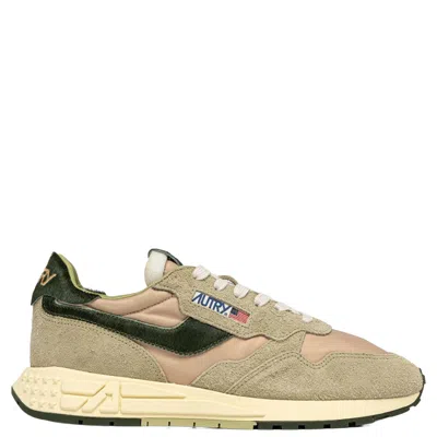 Autry Reelwind Low Nylon And Suede Sneakers In Brown