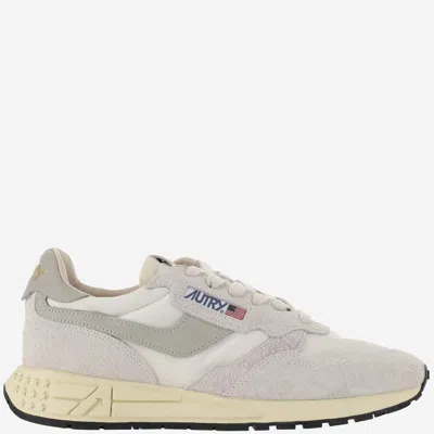 AUTRY REELWIND LOW NYLON AND SUEDE SNEAKERS