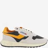 Autry White And Orange Suede And Nylon Reelwind Low Sneakers In White