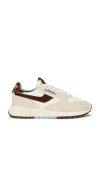 Autry Reelwind Suede And Nylon Sneakers In 棕色