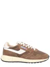 Autry Brown Leather Sneakers With Timeless Design In Brown