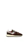 Autry Reelwind Low Leather-trimmed Suede And Shell Sneakers In Brown