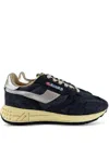 Autry 'reelwind' Low Sneakers In Black Nylon And Suede