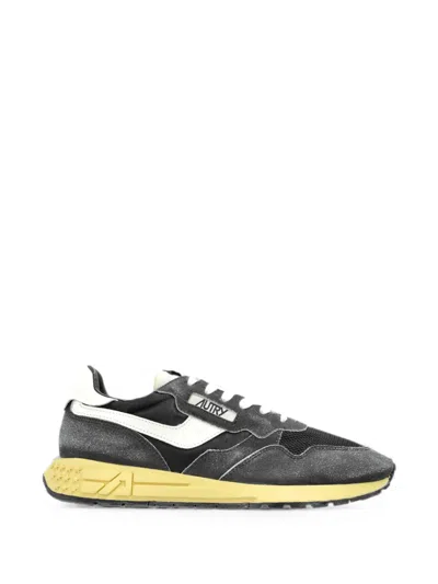 Autry Sneakers Reelwind Multicolor In Tessuto E Pelle Scamosciata Uomo In Black
