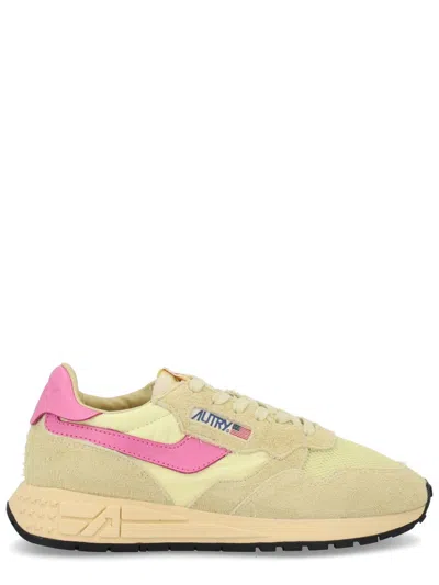 Autry Reelwind Low Sneakers In Filler Nylon And Suede In Multi