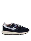 Autry Reelwind Low Sneakers In Nylon And Suede In Animal Print