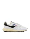 AUTRY REELWIND LOW SNEAKERS IN NYLON AND WHITE BLACK LEATHER