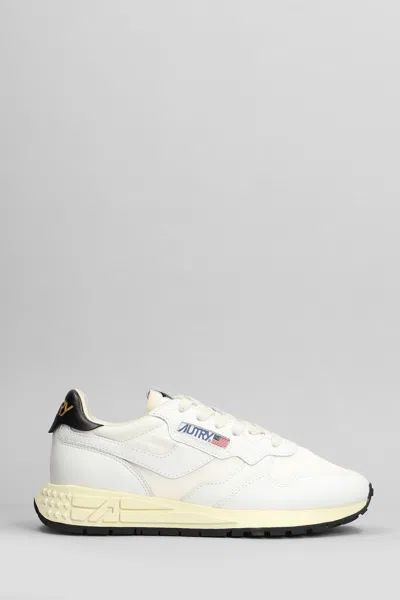 Autry Reelwind Low Trainers In White Leather And Fabric