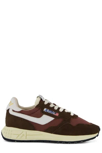 Autry Reelwind Low Leather-trimmed Suede And Shell Sneakers In Multi
