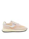 Autry Multicolor Fabric And Suede Reelwind Sneakers In Neutral