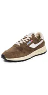 Autry Brown Leather Sneakers With Timeless Design In Multi