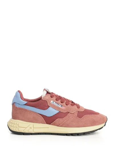 Autry Reelwind Low Sneakers Red In Pink