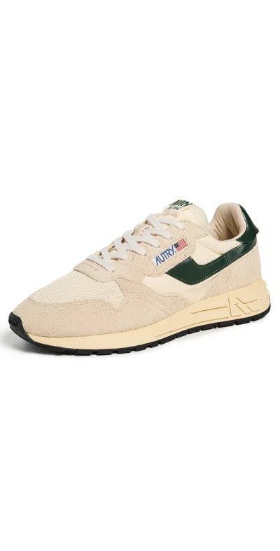 Autry Reelwind Low Sneakers Suede/net Ecru/mount In Neutral