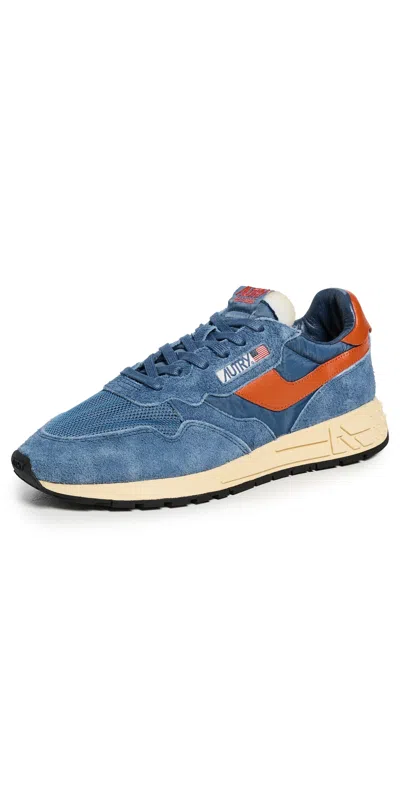 Autry Reelwind Low Sneakers Suede/net Ensblue/koi In Blue