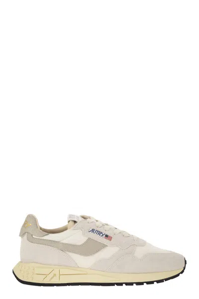 Autry Reelwind Low Suede And Shell Sneakers In White