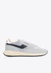 Autry Gray Suede And Nylon Reelwind Low Sneakers And Space In Gray
