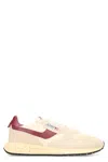 Autry Low Suede Net Sneakers With Contrast Panel In Multi
