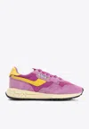 Autry 'reelwind' Violet Low Top Sneakers With Logo Patch On Tongue And Side In Pink