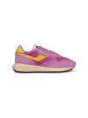 Autry 'reelwind' Violet Low Top Sneakers With Logo Patch On Tongue And Side In Pink