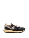 Autry Reelwind Low Suede And Shell Sneakers In White