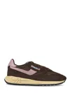 Autry Sneakers Reelwind Low In Nylon Suede And Leather Plugh And Zephyr In Brown