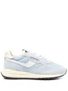 Autry Reelwind Sneakers In Cyan Suede And Fabric In Purple
