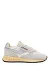 Autry Reelwind Sneakers In Gray And White With Suede