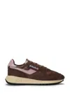 Autry Retro-inspired Brown Suede Sneakers With Chunky Sole In Brown