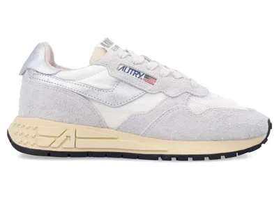 Pre-owned Autry Reelwind Low (women's) Sneakers In White/silver