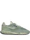 Autry Reelwind Metallic-panel Suede Sneakers In Green